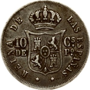 Philippines 10 Centavos 1866