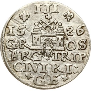 Poland Trojak 1586 Riga