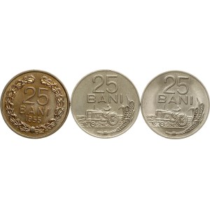 Romania 25 Bani 1955-1966 Lot of 3 coins