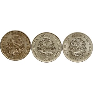 Romania 25 Bani 1955-1966 Lot of 3 coins