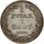 Russian-Polish 3/4 Roubles - 5 Zlotych 1836 MW