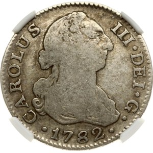 Spagna 2 Reales 1782 MJD NGC F 12 TOP POP
