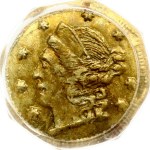 USA 1/4 Dollar 1859 California Territorial Gold PCGS MS 64