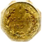 USA 1/4 Dollar 1859 California Territorial Gold PCGS MS 64