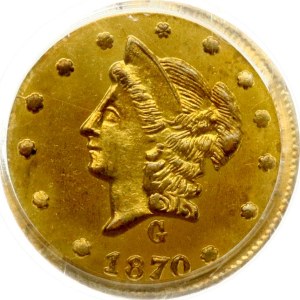 USA 50 Cents 1870 PCGS MS 63