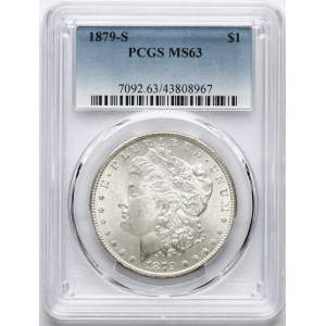 USA Morgan Dollar 1879 S PCGS MS 63
