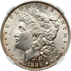 Morganov dolár USA 1886 NGC MS 63