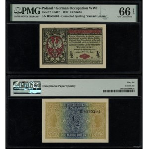 Poland, 1/2 Polish mark, 9.12.1916