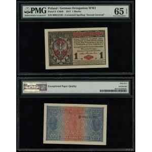 Poland, 1 Polish mark, 9.12.1916