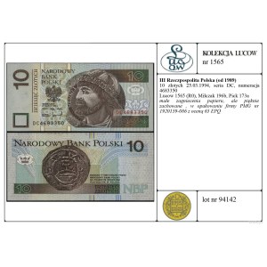 Polska, 10 złotych, 25.03.1994, DC