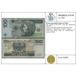 Poľsko, 100 zlotých, 25.03.1994, IB
