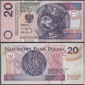 Poľsko, 20 zlotých, 25.03.1994, AA