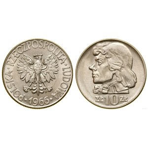 Pologne, 10 zlotys, 1966, Varsovie