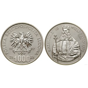 Poľsko, 1 000 zlotých, 1987, Varšava