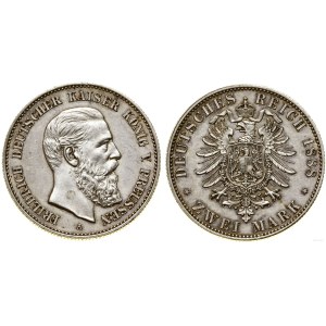Allemagne, 2 marks, 1888 A, Berlin
