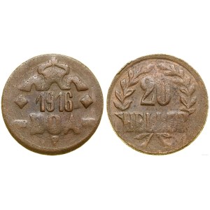 Nemecko, 20 halierov, 1916 T, Tabora
