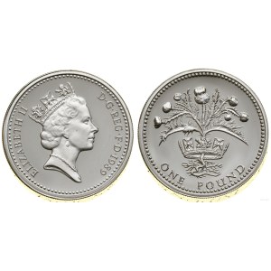 Wielka Brytania, 1 funt (piefort), 1989, Llantrisant