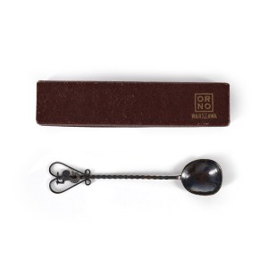 by Romuald ROCHACKI (1904-1961) ?, Silver spoon with Warsaw Mermaid in original box, ORNO