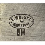 Monogrammed platter. Manufacture Ferdynand Wolski, Warsaw.