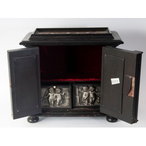 John Doe, Two-door secretaire in ebonized wood late 19th century early 20th century