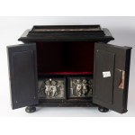 John Doe, Two-door secretaire in ebonized wood late 19th century early 20th century