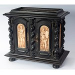 John Doe, Two-door secretaire in ebonized wood late 19th century early 20th century