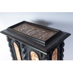 John Doe, Two-door secretaire in ebonized wood late 19th century early 20th century