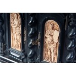 John Doe, Two-door secretaire in ebonized wood late 19th century early 20th century