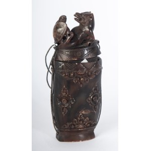 Horn vessel with dragon late Quing Dynasty period