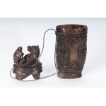 Horn vessel with dragon late Quing Dynasty period