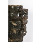 Green jadeite urn vase China, Quing Dynasty, 19th century