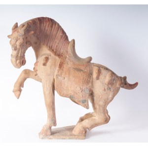 Cavallo in terracotta policroma XX secolo