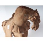 Polychrome terracotta horse 20th century