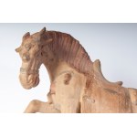Cavallo in terracotta policroma XX secolo