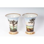 Pair of trumpet vases second half of the 19th century