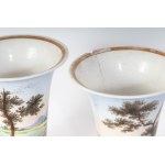 Pair of trumpet vases second half of the 19th century