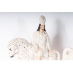 Couple of knights on horseback in parade dress first half of the 20th century