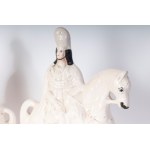 Couple of knights on horseback in parade dress first half of the 20th century