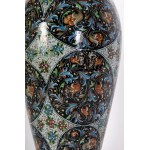 Polychrome ceramic spindle vase 1930s
