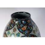 Polychrome ceramic spindle vase 1930s