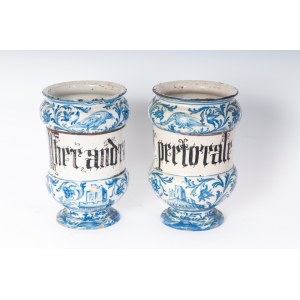 Pair of apothecary jars late 19th century early 20th century