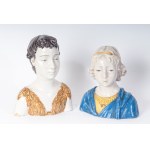 Lot of two male busts