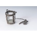 800/100 silver and glass bucket early 19th century