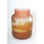 Cylindrical glass vase 20th century