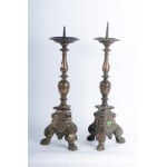Pair of bronze candlesticks early 20th century