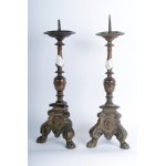 Pair of bronze candlesticks early 20th century