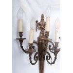 Lot of four bronze wall sconces 20th century
