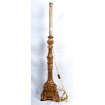 Gilded wooden candlestick late 19th century