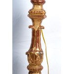 Gilded wooden candlestick late 19th century