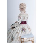 Lot of two polychrome porcelain figures: mid-20th century